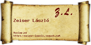 Zeiser László névjegykártya