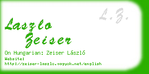 laszlo zeiser business card